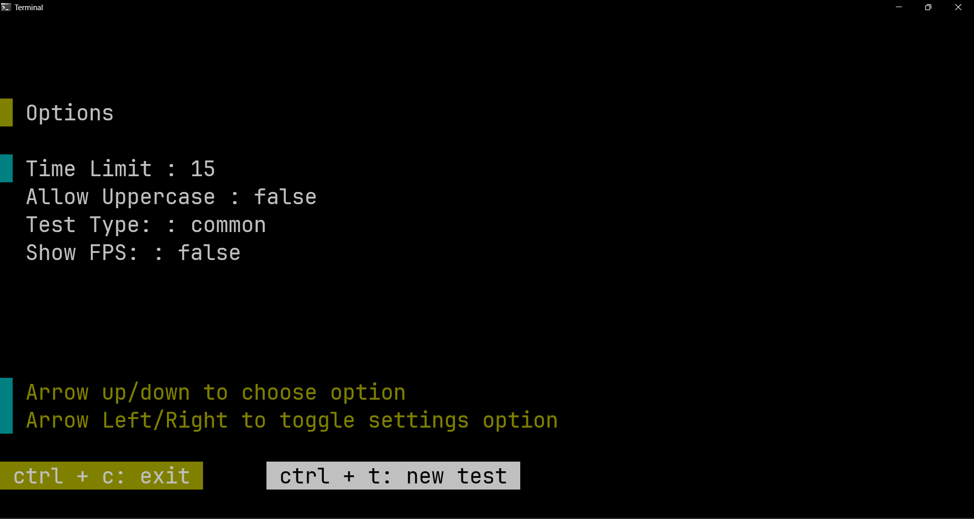 Settings Screen